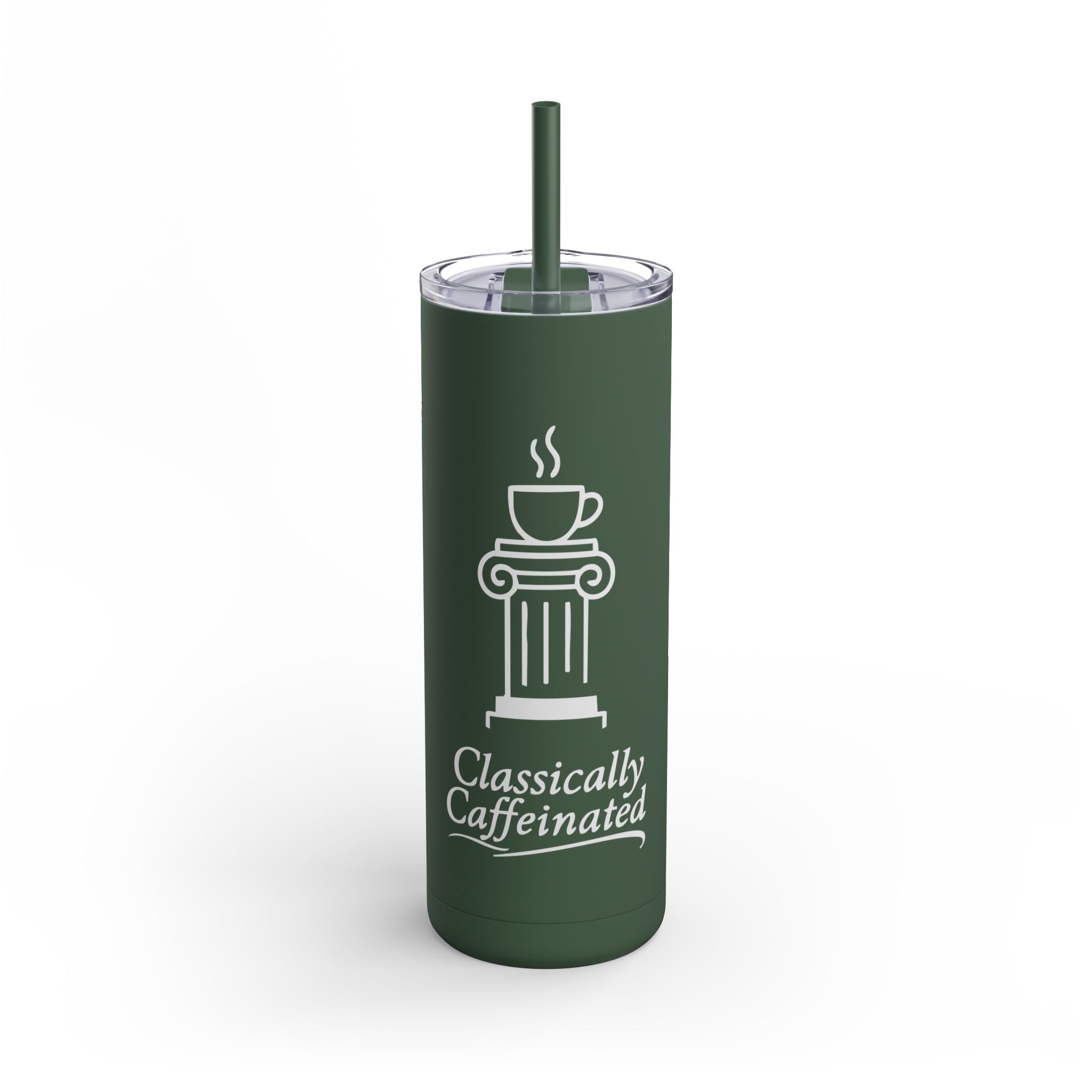 Classically Caffeinated 20oz Skinny Matte Tumbler