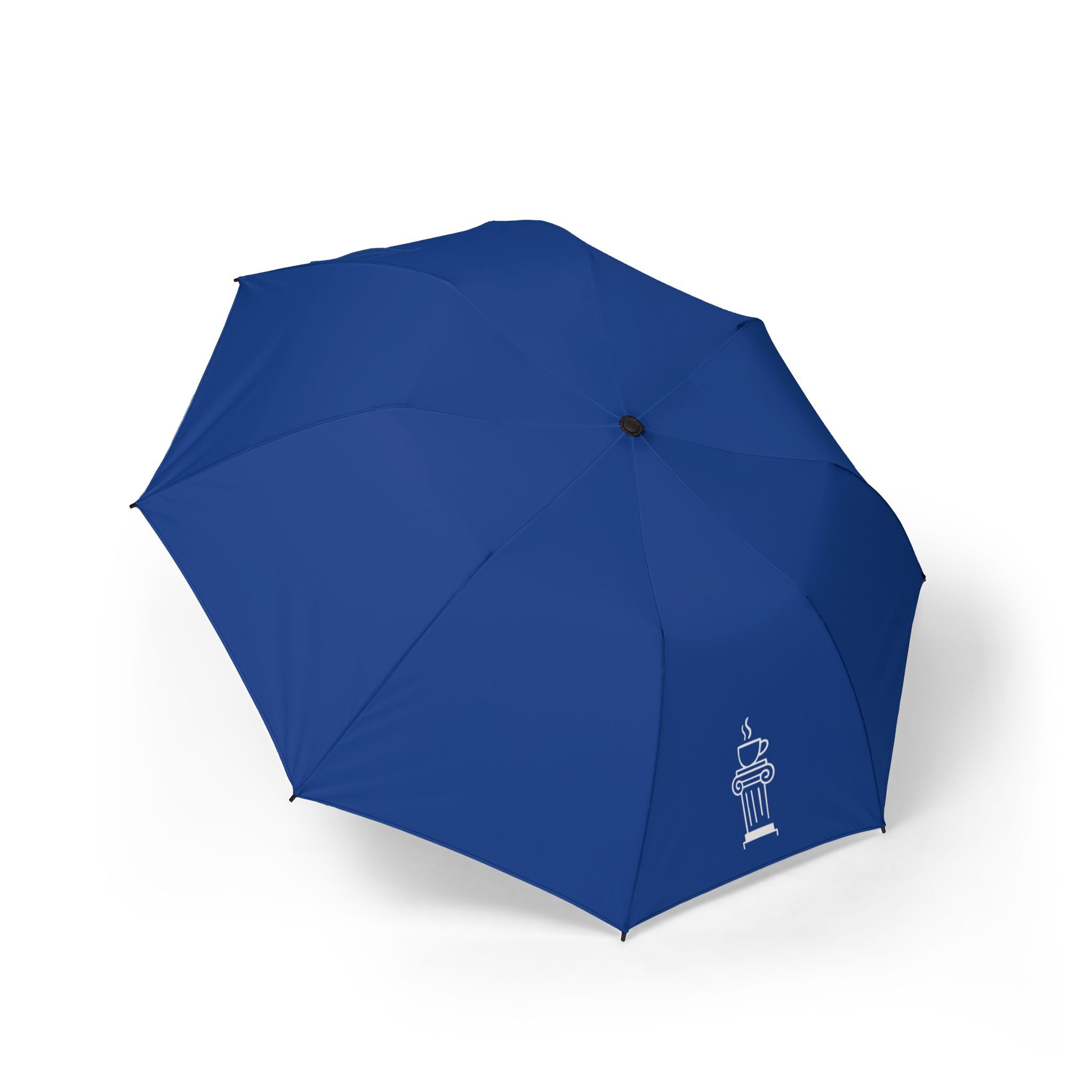 Blue Semi-Automatic Foldable Umbrella