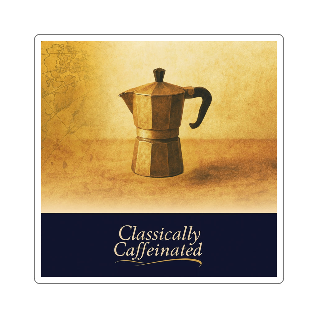 Classically Caffeinated Vinyl Sticker