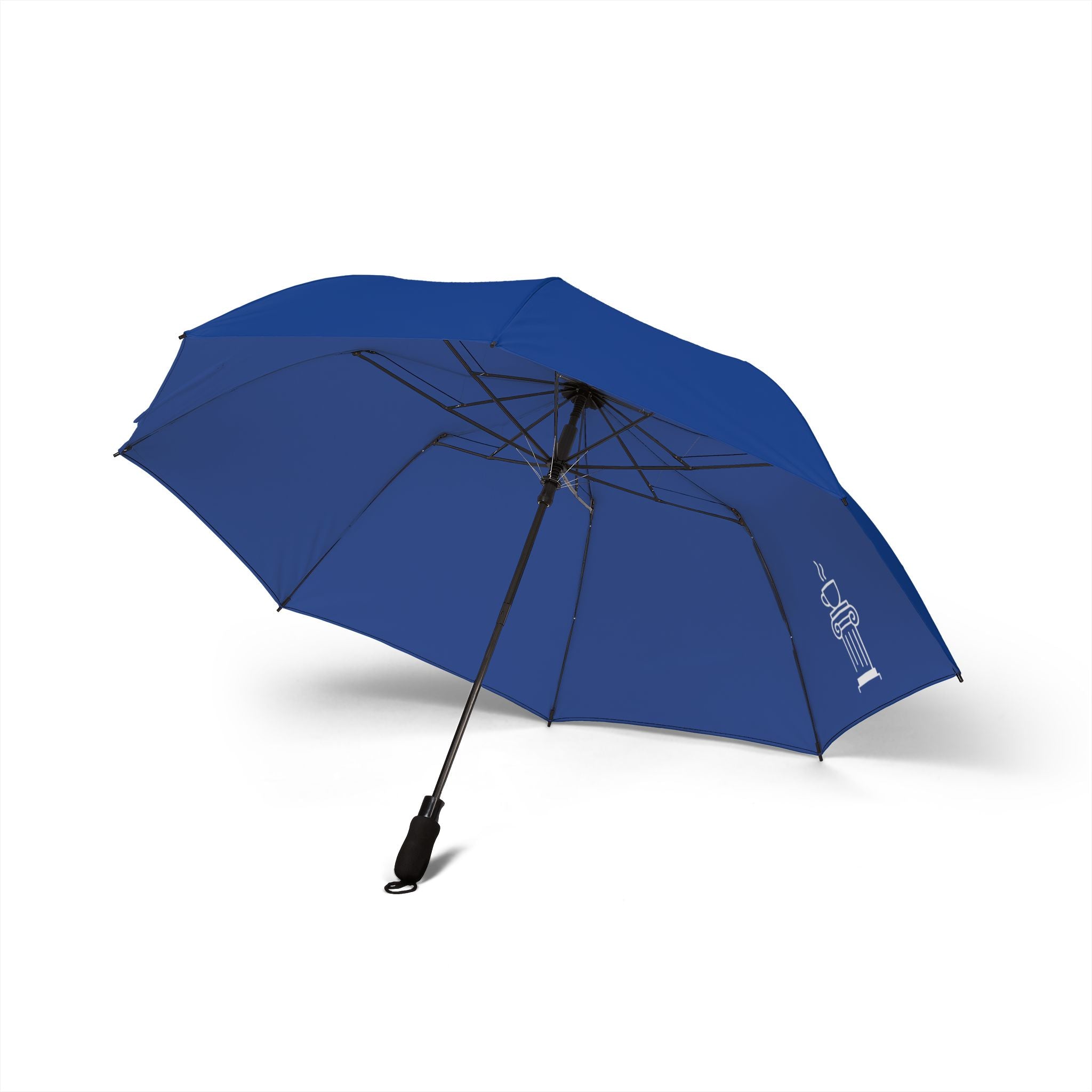 Blue Semi-Automatic Foldable Umbrella