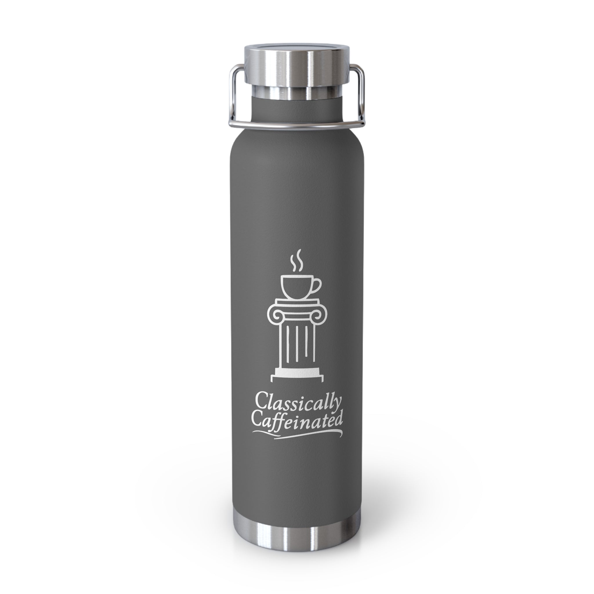 Classically Caffeinated Copper Vacuum Insulated Bottle, 22oz