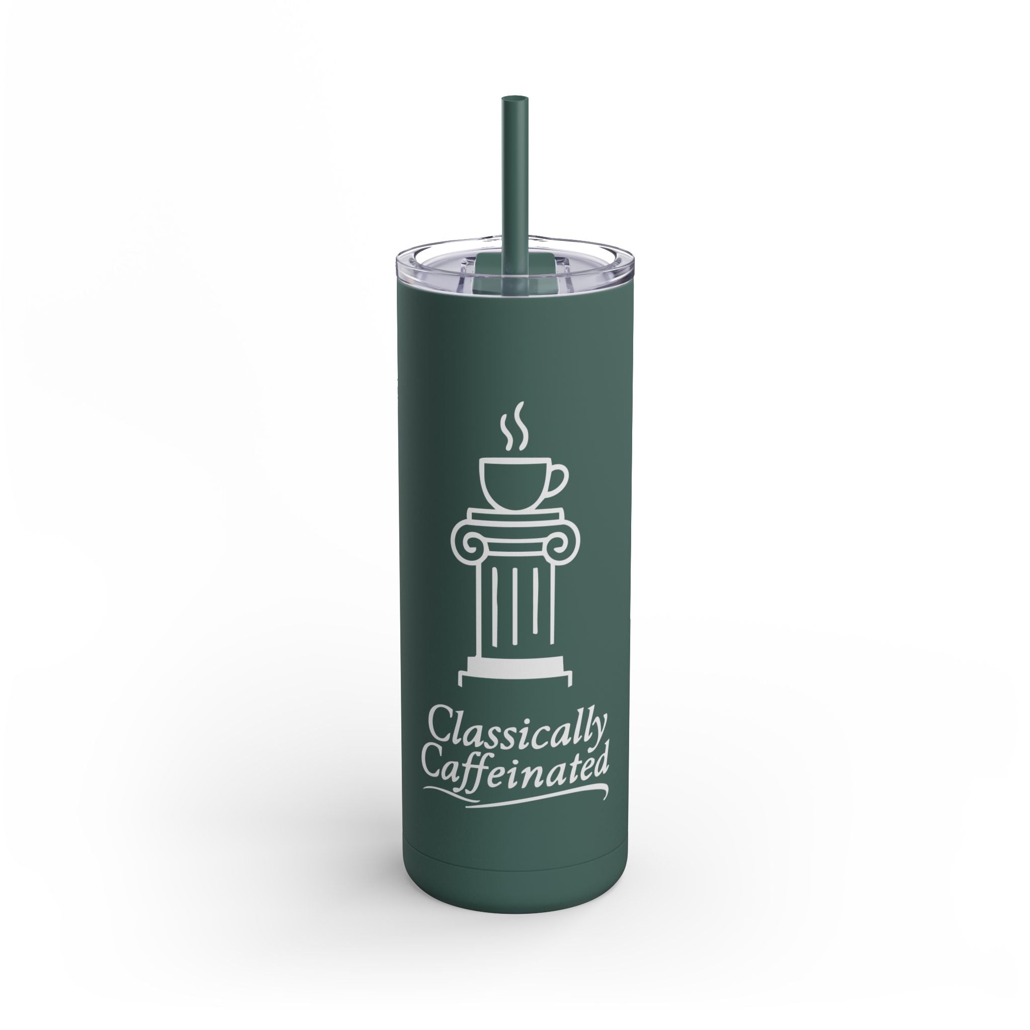 Classically Caffeinated 20oz Skinny Matte Tumbler