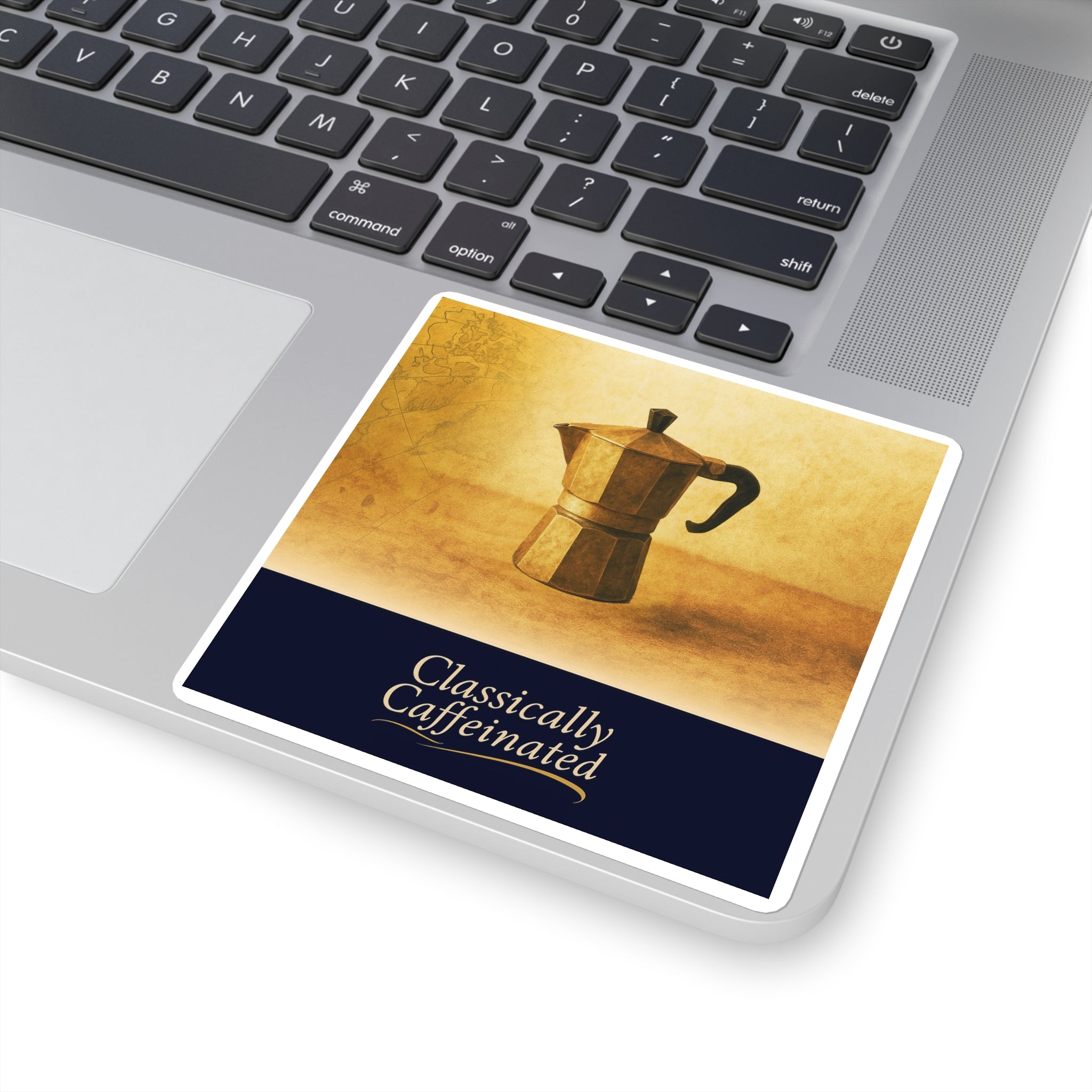Classically Caffeinated Vinyl Sticker