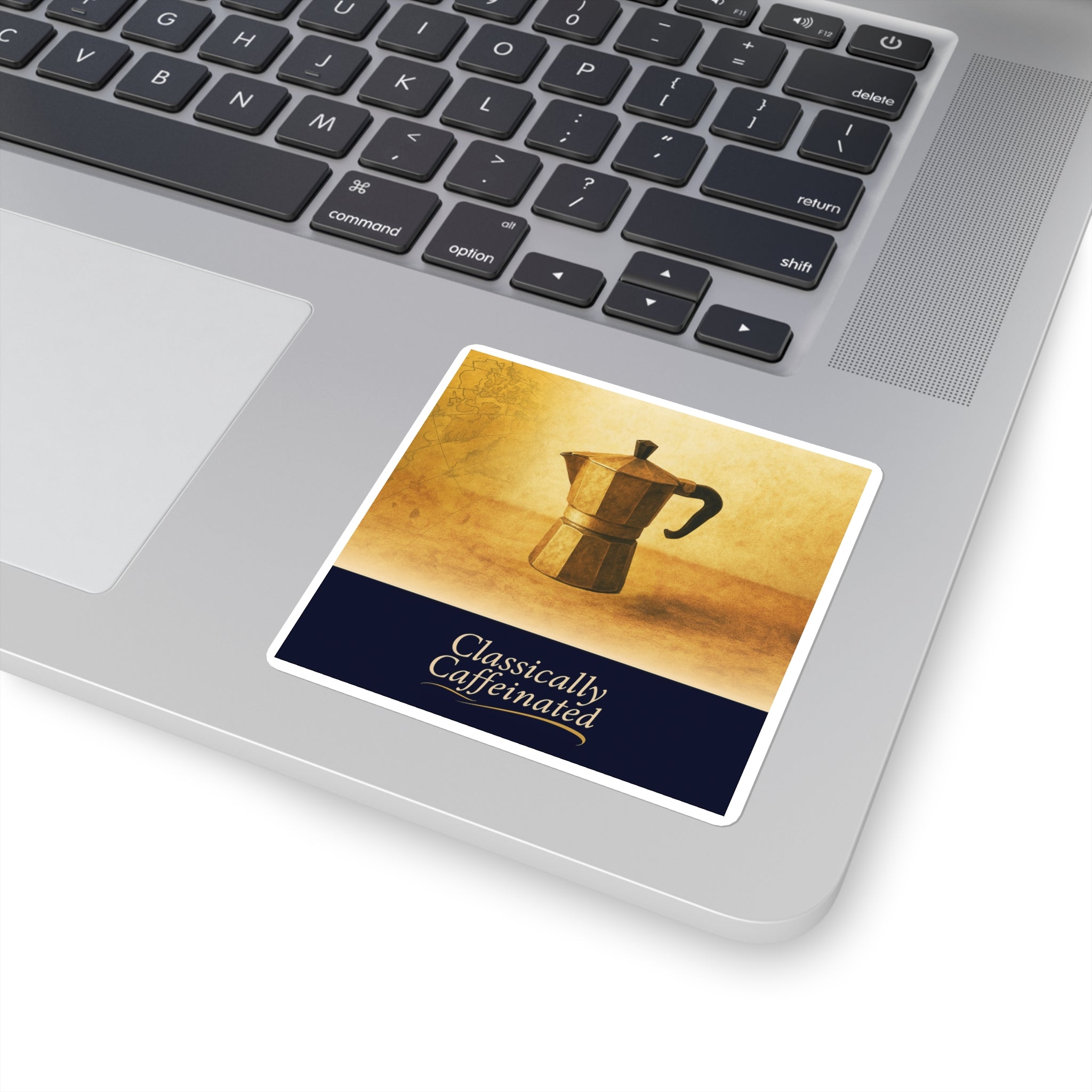Classically Caffeinated Vinyl Sticker
