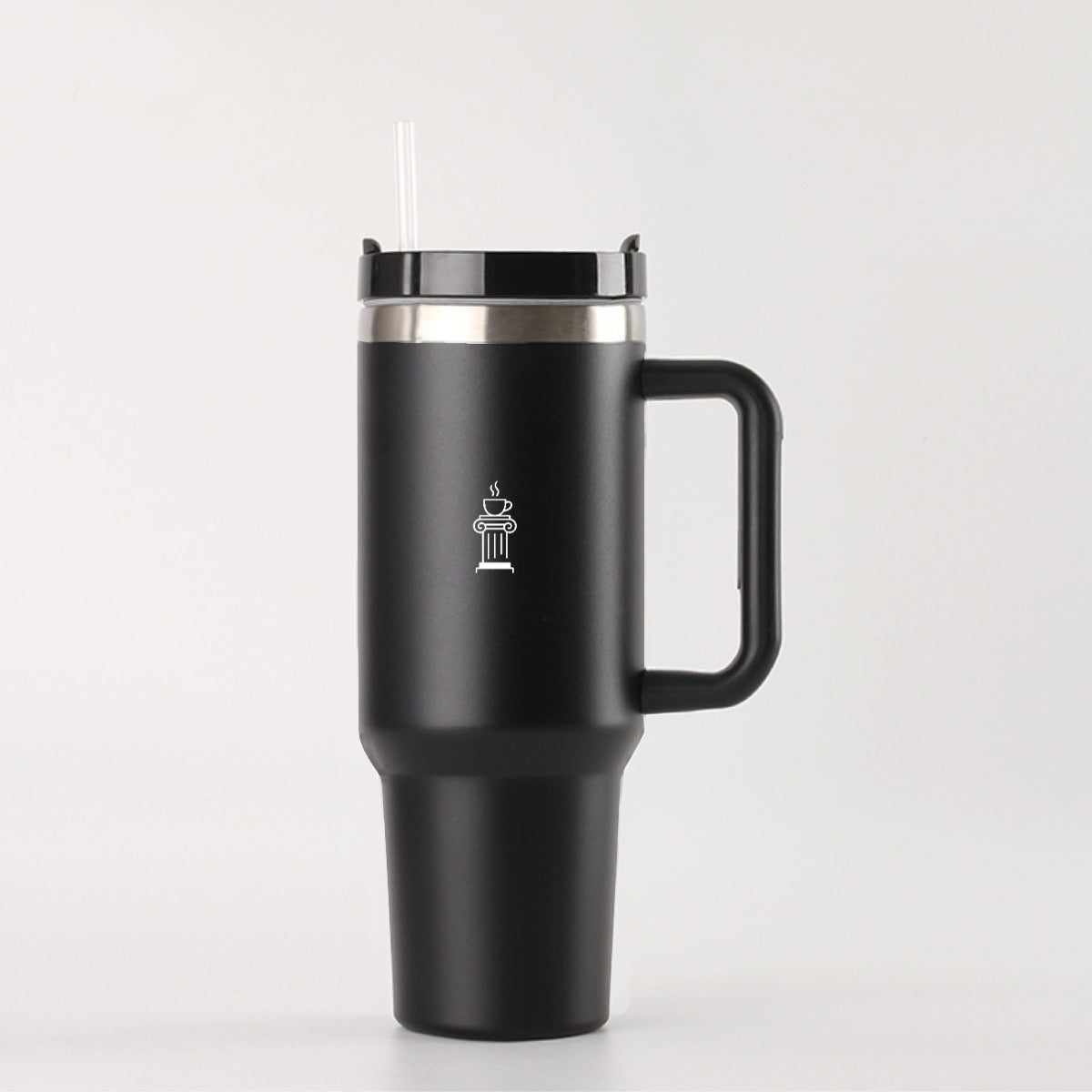 Classically Caffeinated 40 oz Tumbler – Black