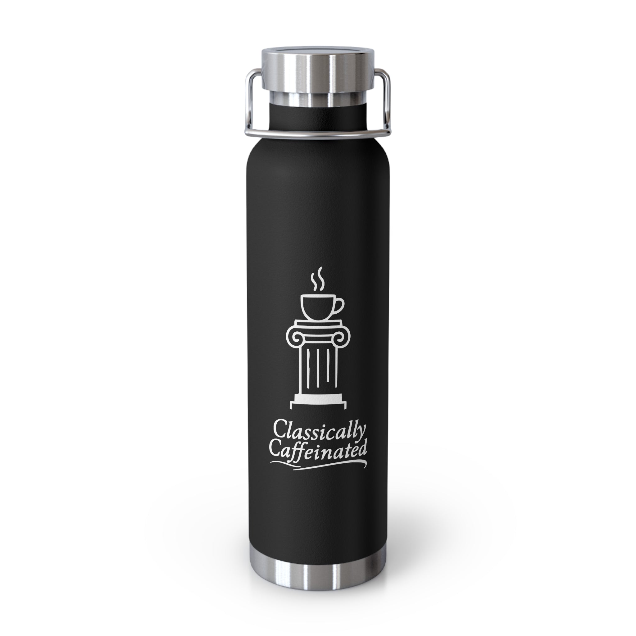 Classically Caffeinated Copper Vacuum Insulated Bottle, 22oz