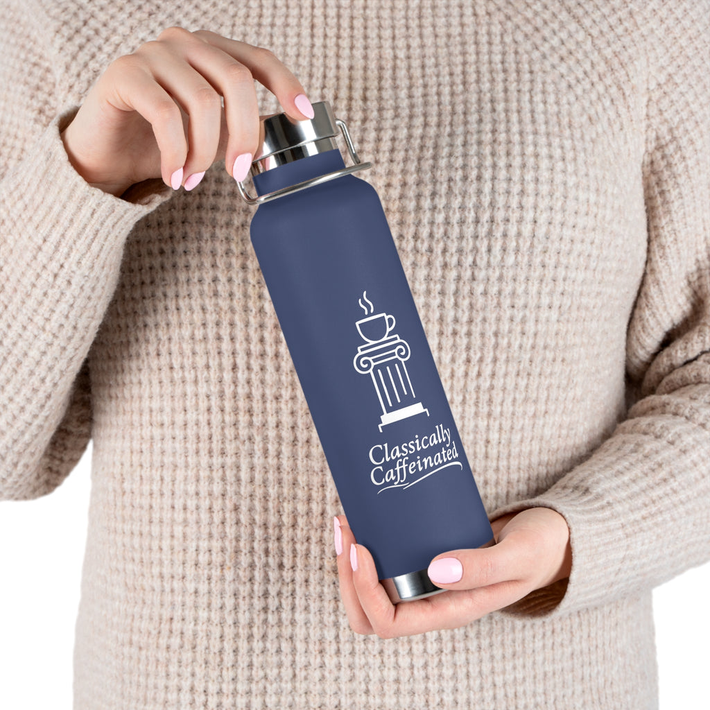 Classically Caffeinated Copper Vacuum Insulated Bottle, 22oz