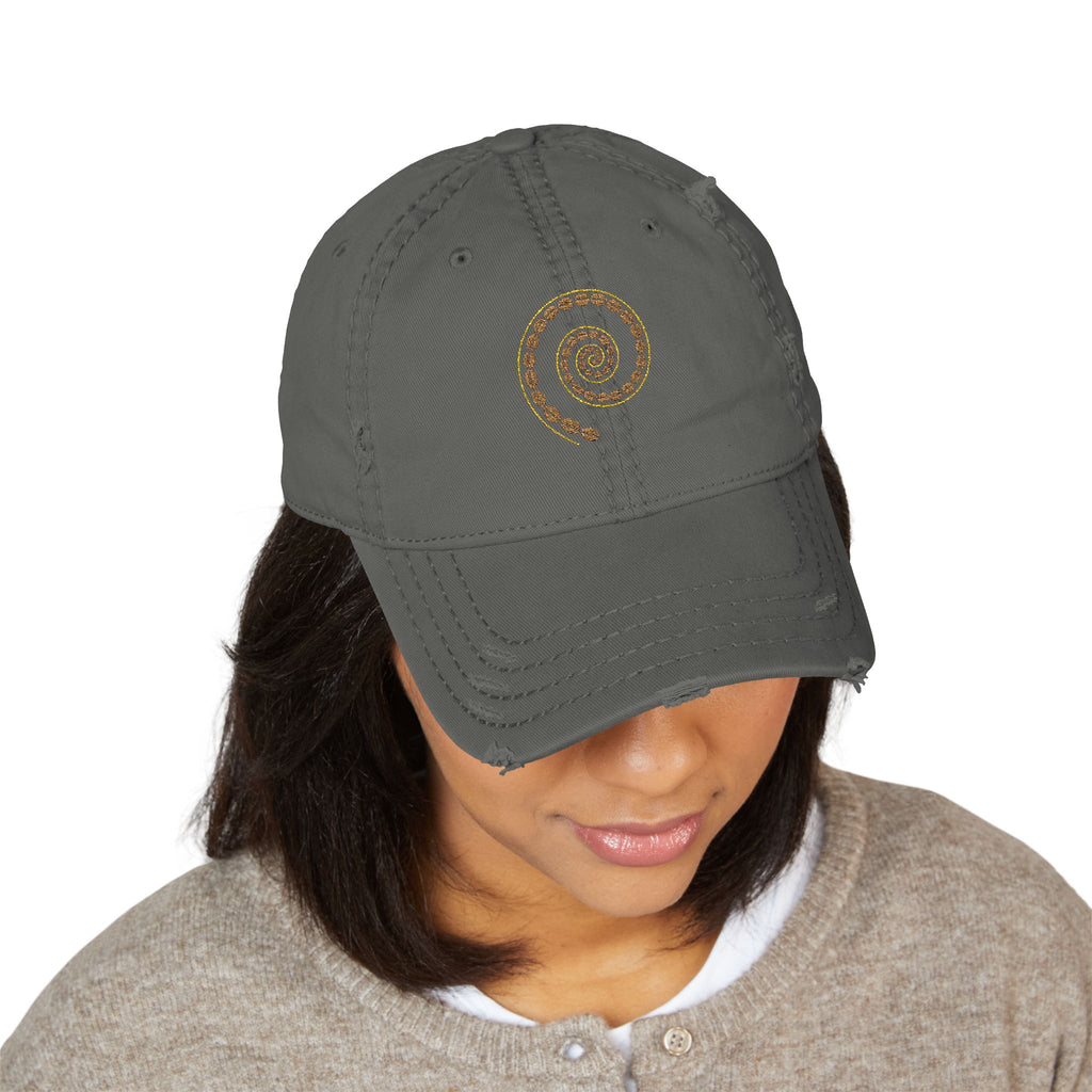 Fibonacci Distressed Dad Hat (Embroidered)
