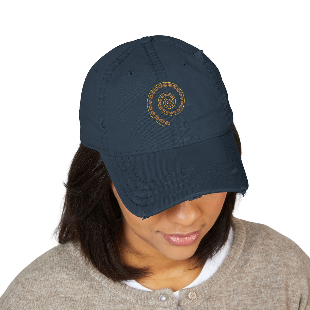 Fibonacci Distressed Dad Hat (Embroidered)
