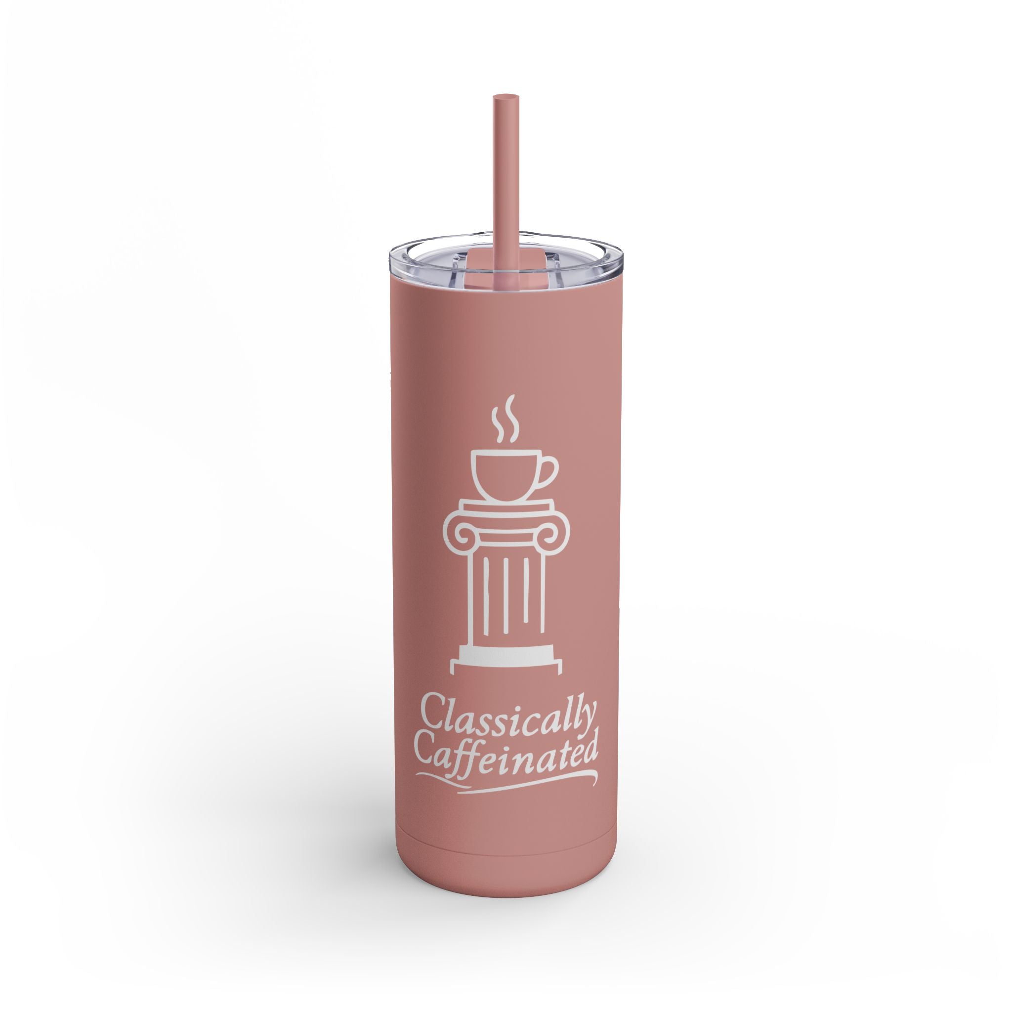 Classically Caffeinated 20oz Skinny Matte Tumbler