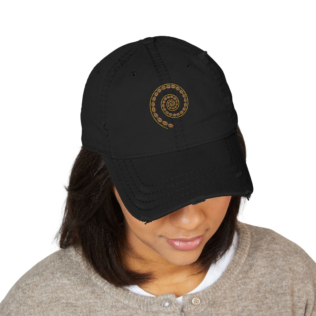 Fibonacci Distressed Dad Hat (Embroidered)